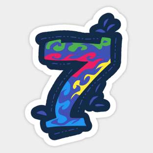 Number 7 Sticker